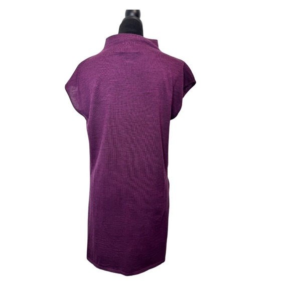 Cynthia Rowley Extra Fine Merino Wool Top Plum - Picture 2 of 8